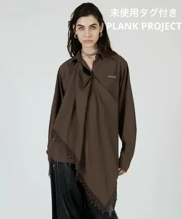 신상 미사용 택 포함 PLANK PROJECT 스카프 셔츠