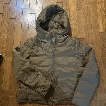 무인양품 MUJI 다운 자켓 후드 부착 카키 M