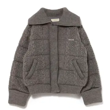 andmary Mary quilting knit jacket gray