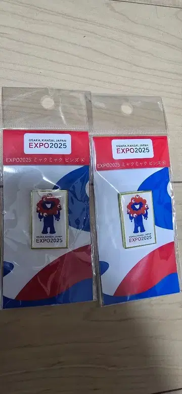 오사카 간사이 만박 한정판 핑 배지 2개 세트