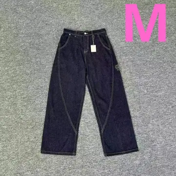 미사용 Mertra M 사이즈 다크 데님 스트레이트 팬츠