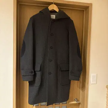 URBAN RESEARCH DOORS 후드 부착 울 코트