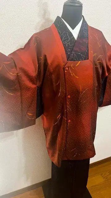 [ 새상품급 ] 코트 와인 레드 멋스러운 그라데이션