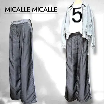 미사용 새상품 MICALLE MICALLE 튤 도킹 스트레이트 팬츠