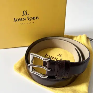 존 롭 벨트 카프 레더 갈색 브라운 90 사이즈 남성용 프랑스제