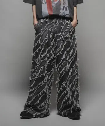 캐스퍼 존 캐스퍼 존 프린지 자카드 데님