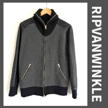 RIPVANWINKLE 집업 가죽 자켓 바시티 자켓 5
