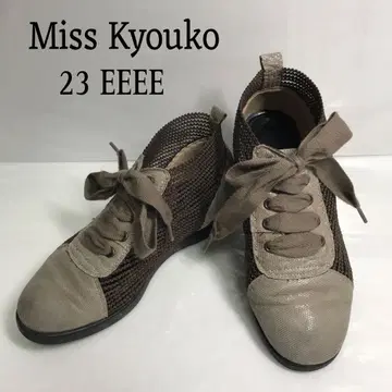 [ 새상품급 ] 미스쿄코 스니커즈 리본 메쉬 컴포트 23cm 4E