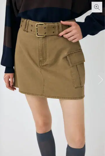 MOUSSY 벨트 미니 스커트