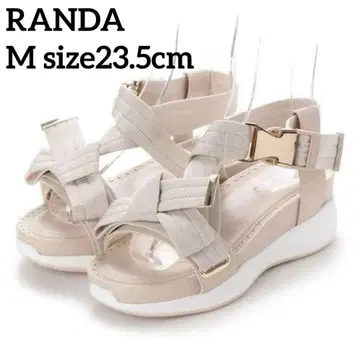 새상품급 완판템 RANDA 란다 리본 샌들 베이지 M 23.5cm