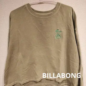 BILLABONG 올리브 그린 긴팔 T셔츠 M