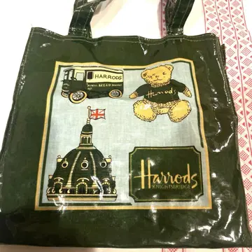 Harrods 테디베어 런던 디자인 토트백 미니 토트 그린