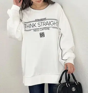 GYDA THINK STRAIGHT 맨투맨 상의