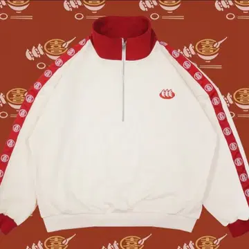 신기루 암 SOXSOCKS 따끈따끈 교자 하프 지퍼 맨투맨