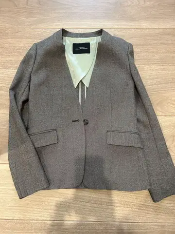 브라운 노카라 자켓