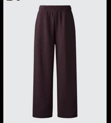 UNIQLO C 맨투맨 와이드 팬츠 다크 브라운 M