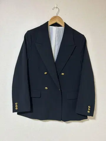 새상품급 미라 오웬 금장 버튼 더블 브레스트 자켓 M 블랙