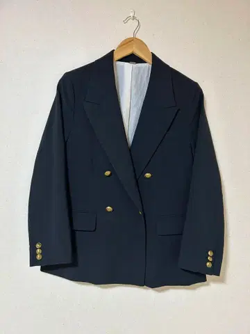 새상품급 미라 오웬 금장 버튼 더블 브레스트 자켓 M 블랙