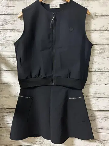 여성용 골프웨어 셋업 베스트 스커트 L 사이즈 블랙 가을 옷