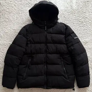 새상품급 L 사이즈 Calvin Klein 충전솜 다운 자켓 후드 블랙