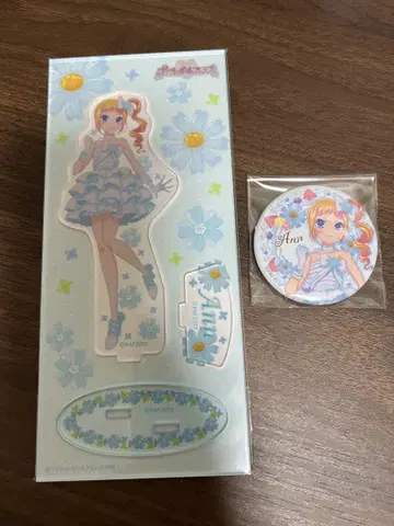 프리티 리듬 프리티 올 프렌즈 아크릴 스탠드 캔뱃지 안