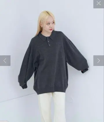 [ WHIMSIC ] 파인 니트 피케 셔츠