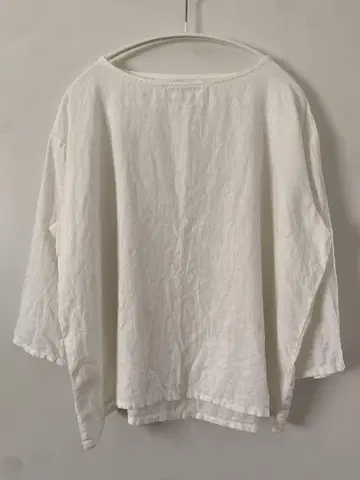 fog linen work 화이트 린넨 셔츠 블라우스 풀오버