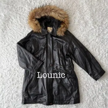 루니 양가죽 모즈 코트 램 가죽 퍼 포함 블랙 겨울