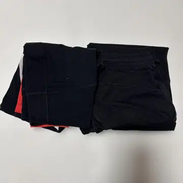 블랙 캐주얼 팬츠 2장 세트