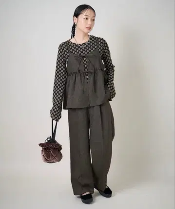 FREAK'S STORE 울리 터치 뷔스티에 팬츠 세트