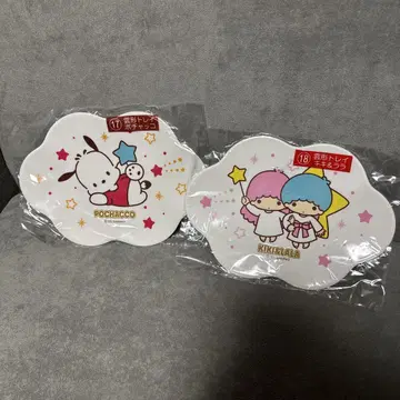 산리오 캐릭터 대상 뽑기 포차코 키키라라 구름 모양 트레이 2세트