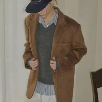 giunon 오버 샤기 자켓 코트