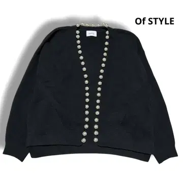 Of STYLE 펄 가디건 블랙