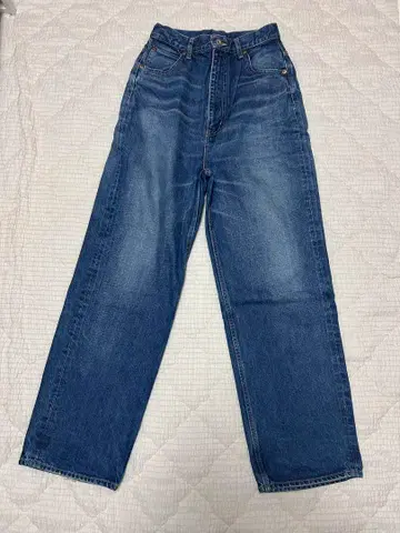 [ nagonstans ] 하이라이즈 와이드 스트레이트 데님 팬츠