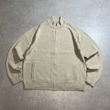 90s L.L.Bean 코튼 니트 풀 집 자켓 엘엘빈