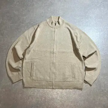 90s L.L.Bean 코튼 니트 풀 집 자켓 엘엘빈