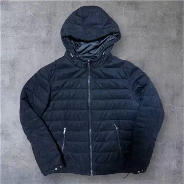 자라맨 / ZARA MAN 블랙 후드 부착 퀼팅 다운 자켓