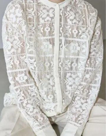 TODAYFUL 화이트 레이스 Block Lace Shirts