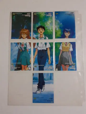 신세기 에반게리온 카드다스 마스터즈 아스카 신지 레이 7장 세트