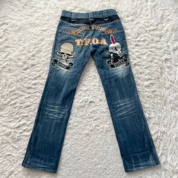 VANSON 자수 와펜 데님 청바지 팬츠 라이더스