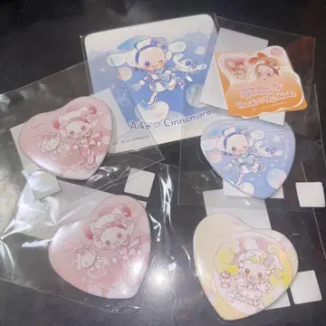 WEB 복권 오쟈마녀 도레미 산리오 콜라보 캔 배지&씰 세트 덤 포함