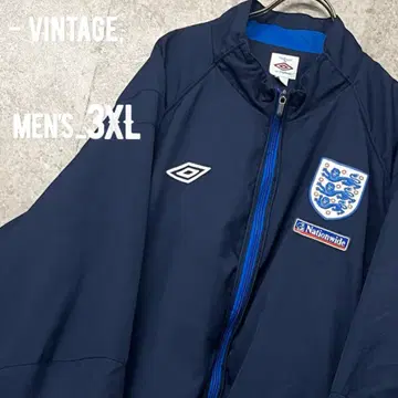 레어 00s [엄브로] 잉글랜드 대표 자수 나일론 자켓/남성용 3XL