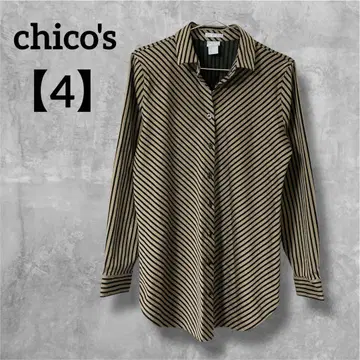 chico's 치코즈 [ 4 ] 스트라이프 긴팔 셔츠