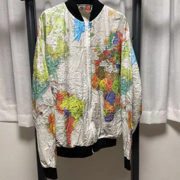 WEARIN' THE WORLD 세계지도 블루종 L 사이즈