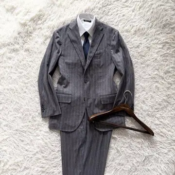 [ 새상품급 ] LARDINI 그레이 울 코튼 수트 사이즈 46