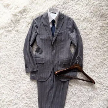 [ 새상품급 ] LARDINI 그레이 울 코튼 수트 사이즈 46