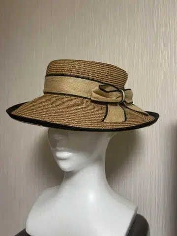 여성용 밀짚모자 장미색 캉캉 모자