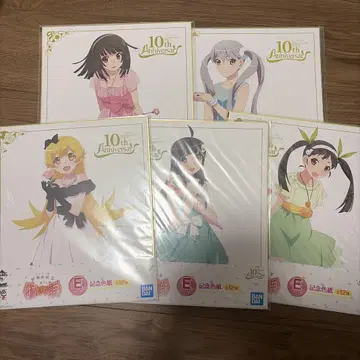 모노가타리 시리즈 기념 색지 5장