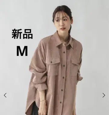 택 포함 새상품 글로벌 워크 이지케어 코듀로이 셔츠 더스티 핑크 M
