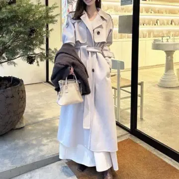 snidel 우로코 캐시미어 스탠드 카라 코트 아이보리